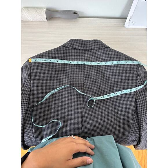 Indochino Mens Slim Houndstooth Wool Blazer Jacket Size 34 Career Formal - Picture 11 of 12